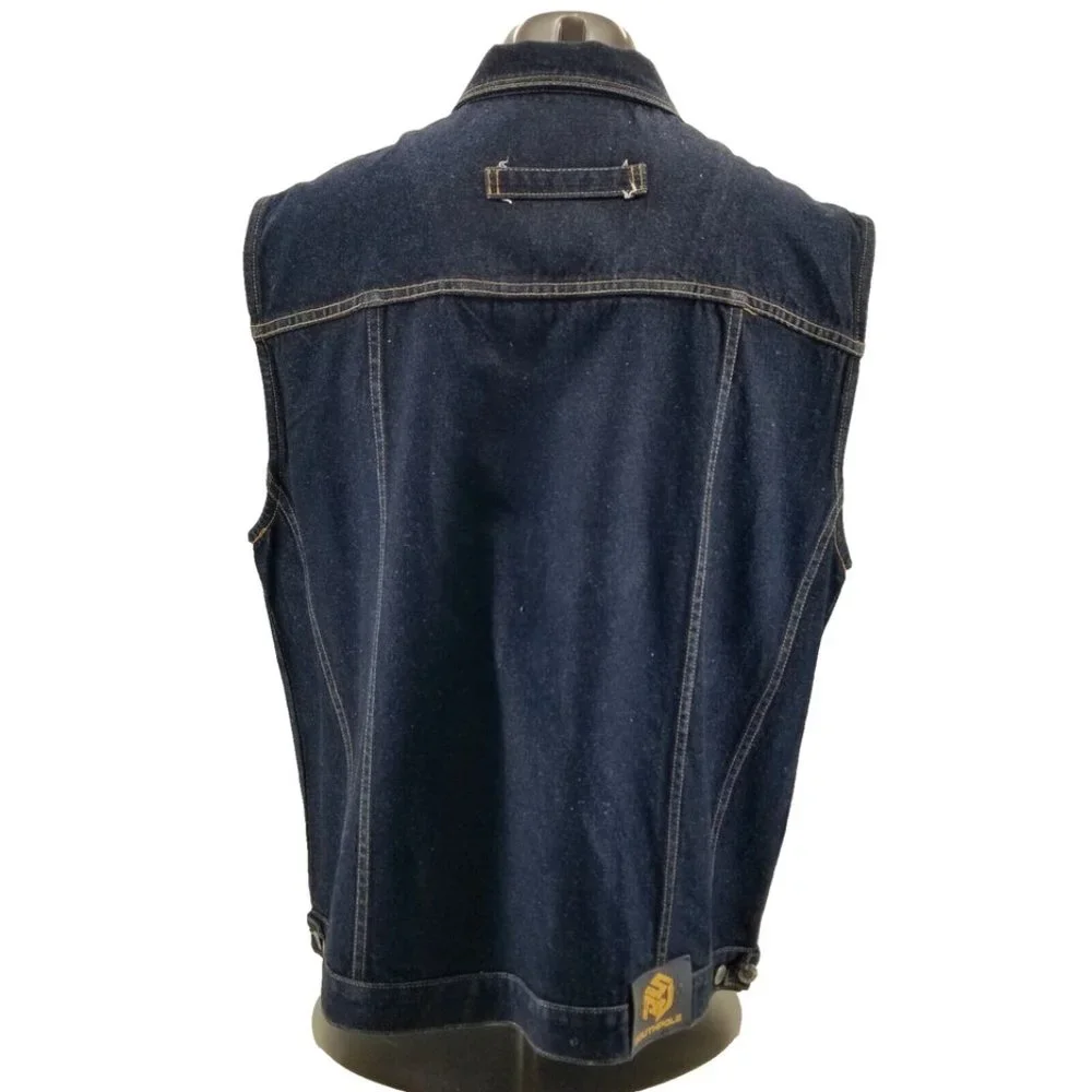 Vintage Southpole Denim Jacket Vest Mens XL Blue Denim Y2K Street Wear